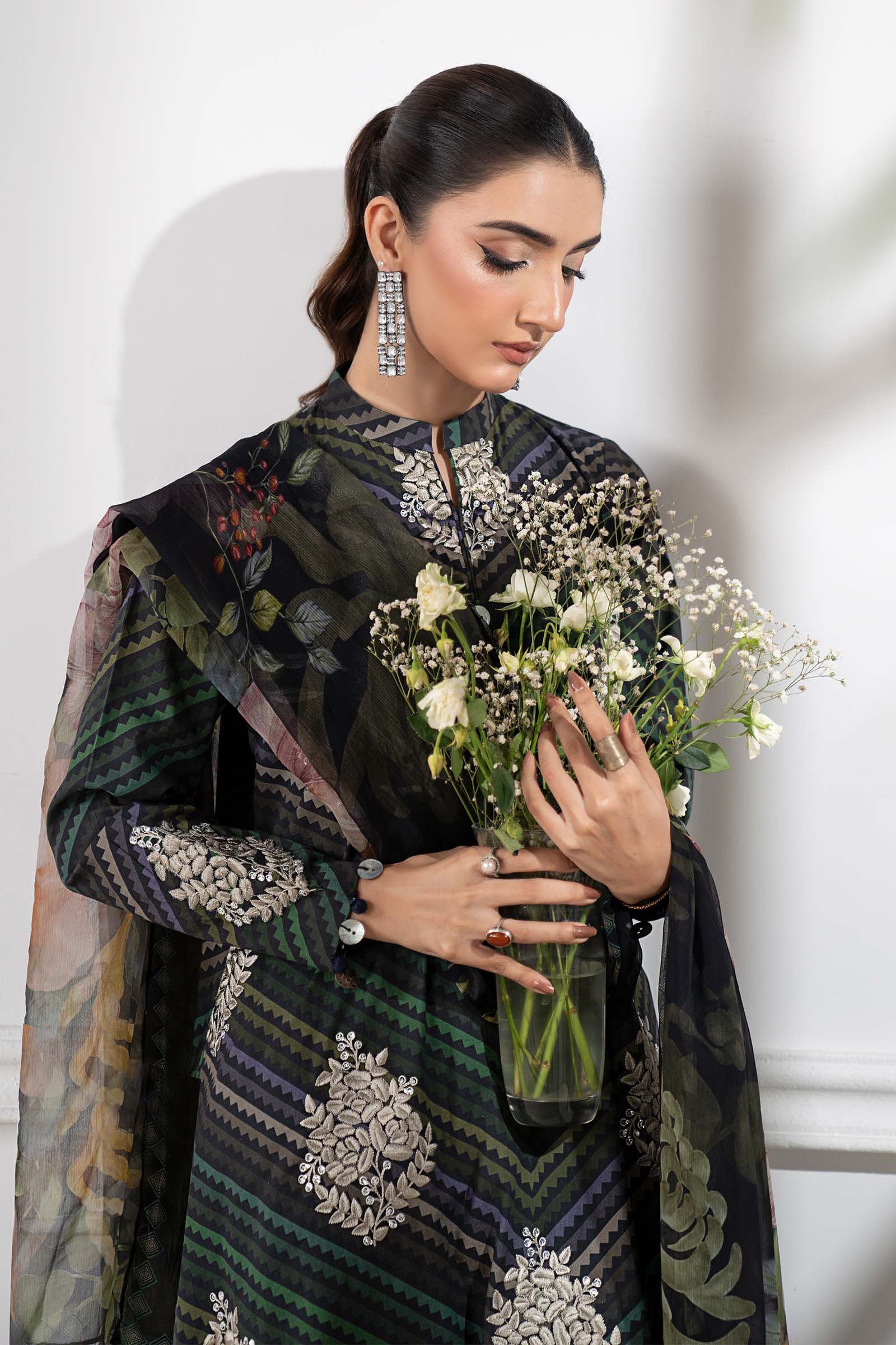 3 Piece Printed Lawn With Fully Heavy Embroidered Dress