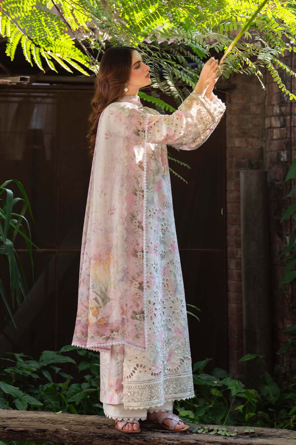 03-PIECE CHIKANKARI EMBROIDERED LAWN DRESS - Kapra Collection