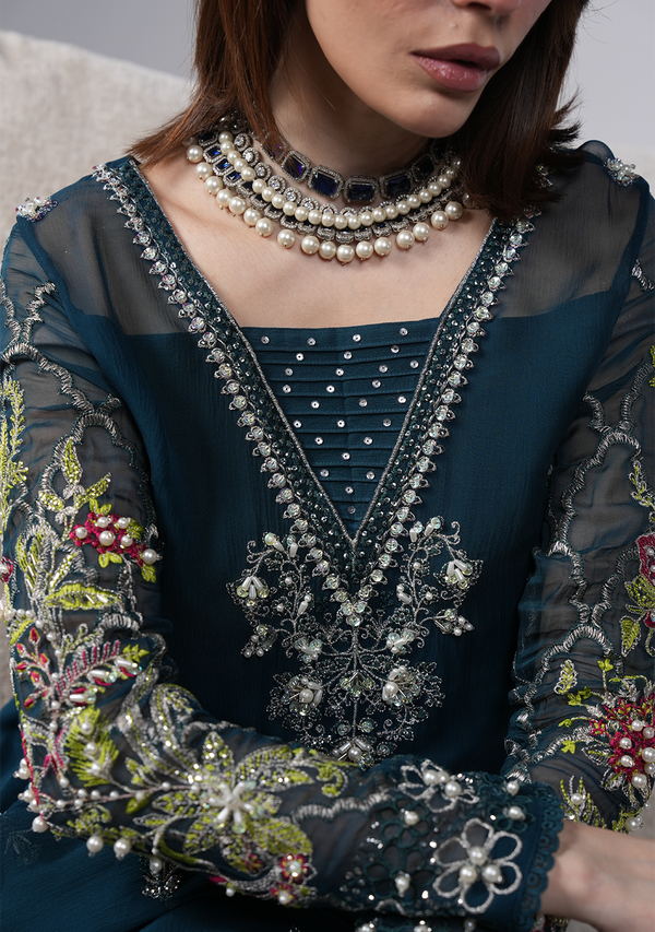 3 Piece Stitched Chiffon Suit   - Ready to Wear