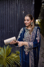 3 Piece Stitched Velvet  suit - Ready to Wear