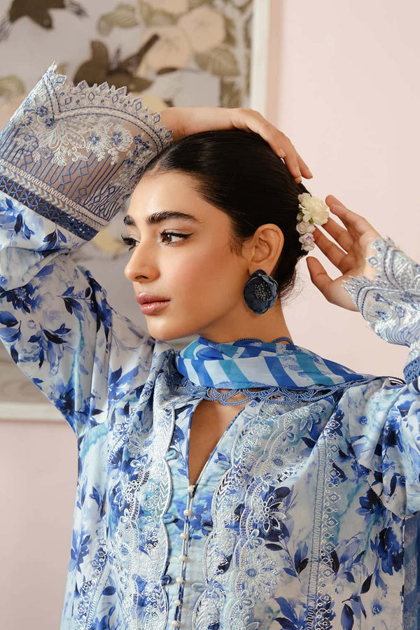 03-Piece Embroidered Printed Lawn Dress Ready To Wear