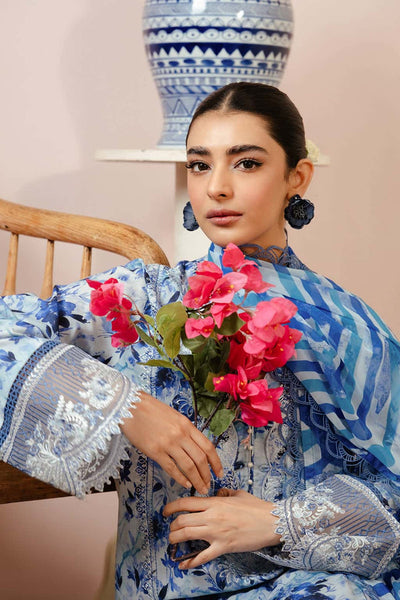 03-Piece Embroidered Printed Lawn Dress Ready To Wear