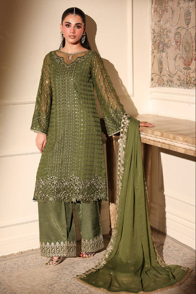 3  Piece Stitched Chiffon  Suit - Ready to Wear
