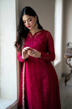 Premium Embroidered Chiffon Suit – stitched 3-Piece