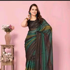 Printed Beautiful Silk Saree For Women (Unstitched)