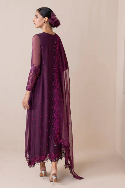 3 Piece Stitched Chiffon & Organza suit - Ready  to Wear
