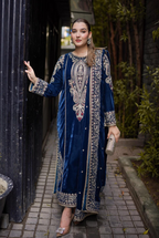 3 Piece Stitched Velvet  suit - Ready to Wear
