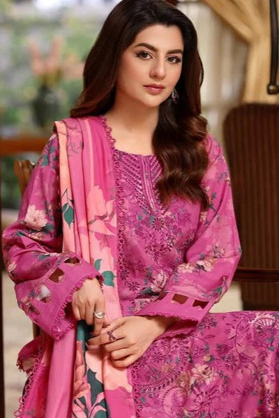 Premimum Lawn Embroidered 3 Piece Dress