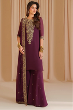 3 Piece Stitched Chiffon Suit