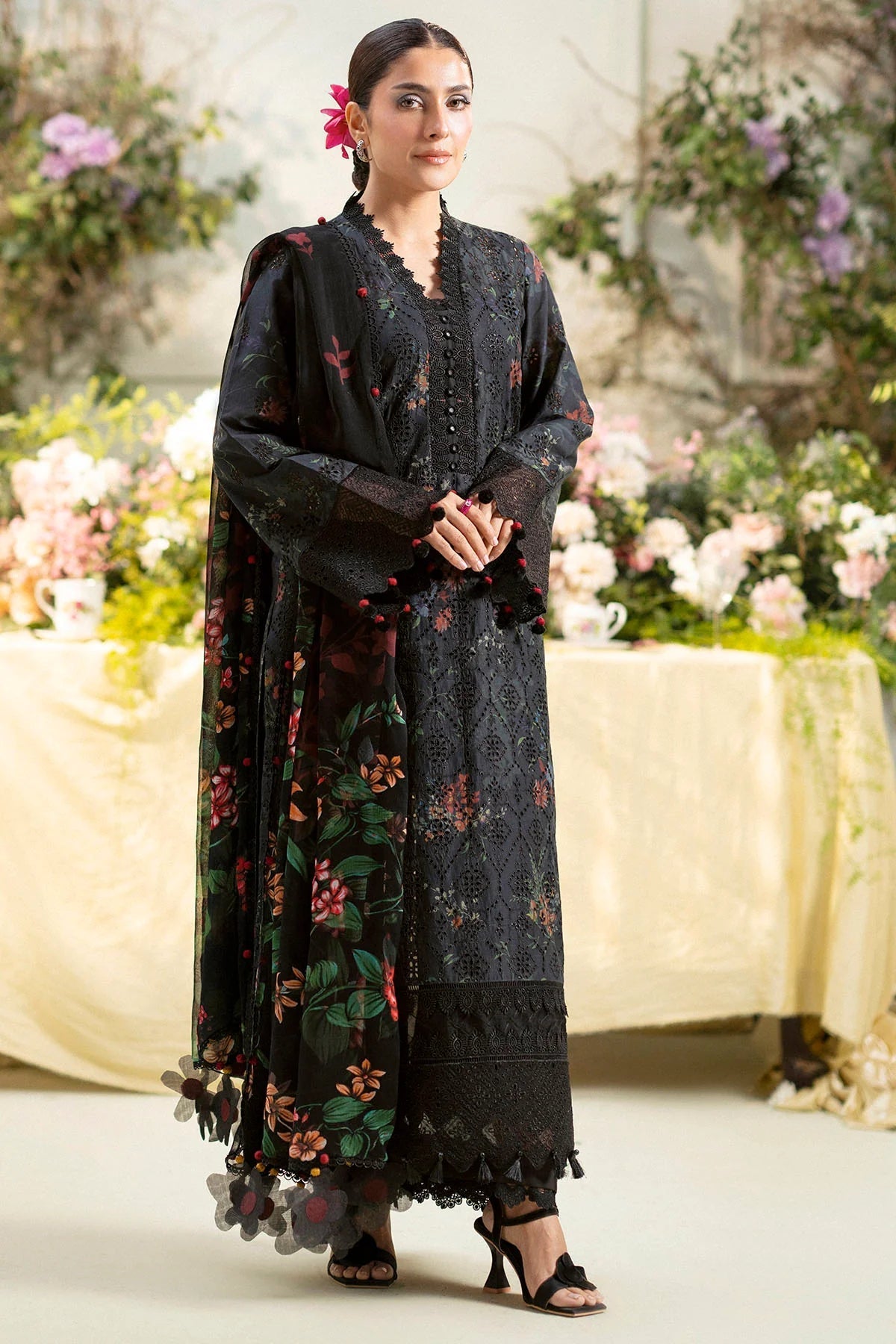 3-Piece Lawn Fully Embroidered Dress Ready To Wear
