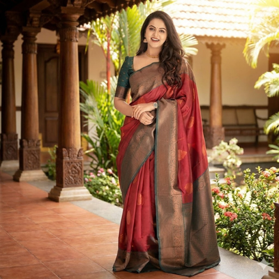 Pure Silk Saree For Women (Unstitched)
