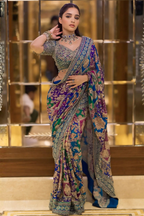 Beautiful Rainbow Saree For Women (Unstitched)