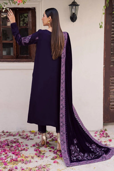 3  Piece Stitched  Velvet  Suit - Ready to Wear