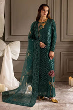 Stitched 3 Piece Embroidered Chiffon Suit