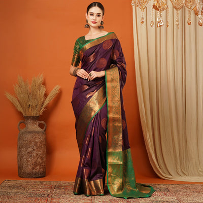 Embellished Bollywood Pure Silk Jacquard Saree (Unstitched)