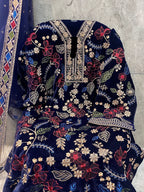 Velvet Handwork Salwar Kameez with Dupatta