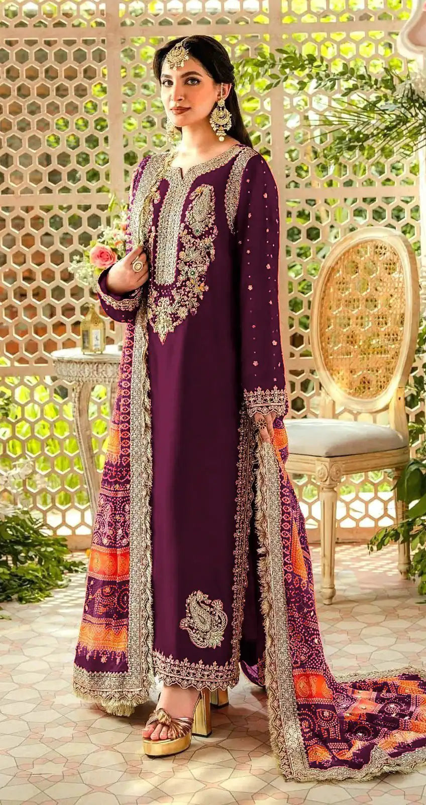 Georgette Embroidery Work Salwar Suit
