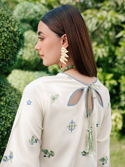 Heavy Embroidered Cotton Chikankari Suit Ready To Wear