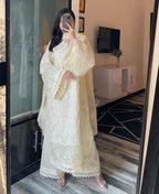 SADA SLEEK – Cambric Embroidered Suit (Stitched)