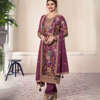 Elegance Redefined: Heavy Chinon & Santoon Silk Kurta Set