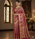 Exquisite Jacquard Silk Saree with Grand Pallu (Unstitched)