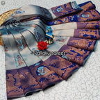 Kalamkari Dream Soft Silk Saree (Unstitched)