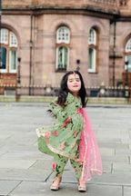 Stylish Top and Dhoti Shalwar Set with Dupatta