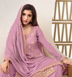 Luxury Jacquard Silk Plazo Set with Dupatta