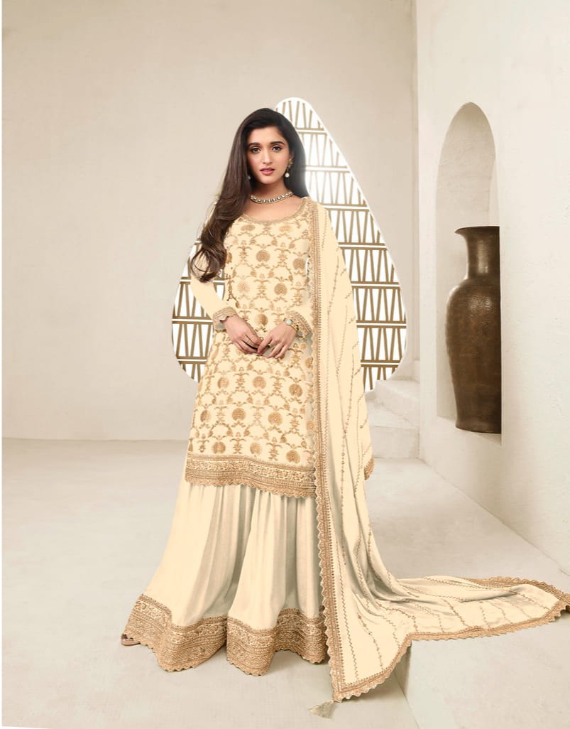 Luxury Jacquard Silk Plazo Set with Dupatta