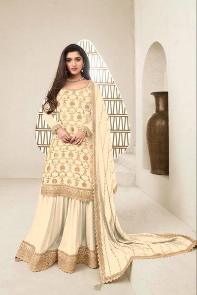 Luxury Jacquard Silk Plazo Set with Dupatta