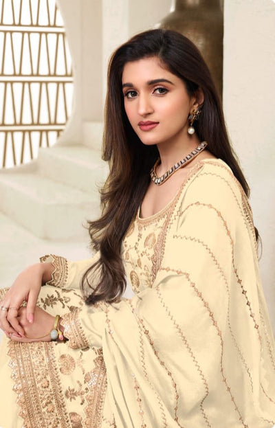 Luxury Jacquard Silk Plazo Set with Dupatta