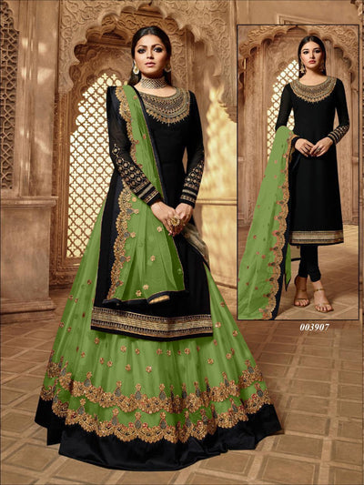 Premium Floral Print Full Flared Anarkali Suit