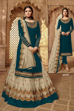 Premium Floral Print Full Flared Anarkali Suit
