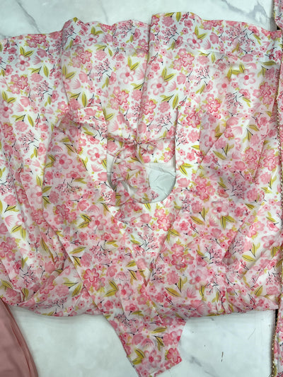 Premium Chiffon Floral Anarkali Set