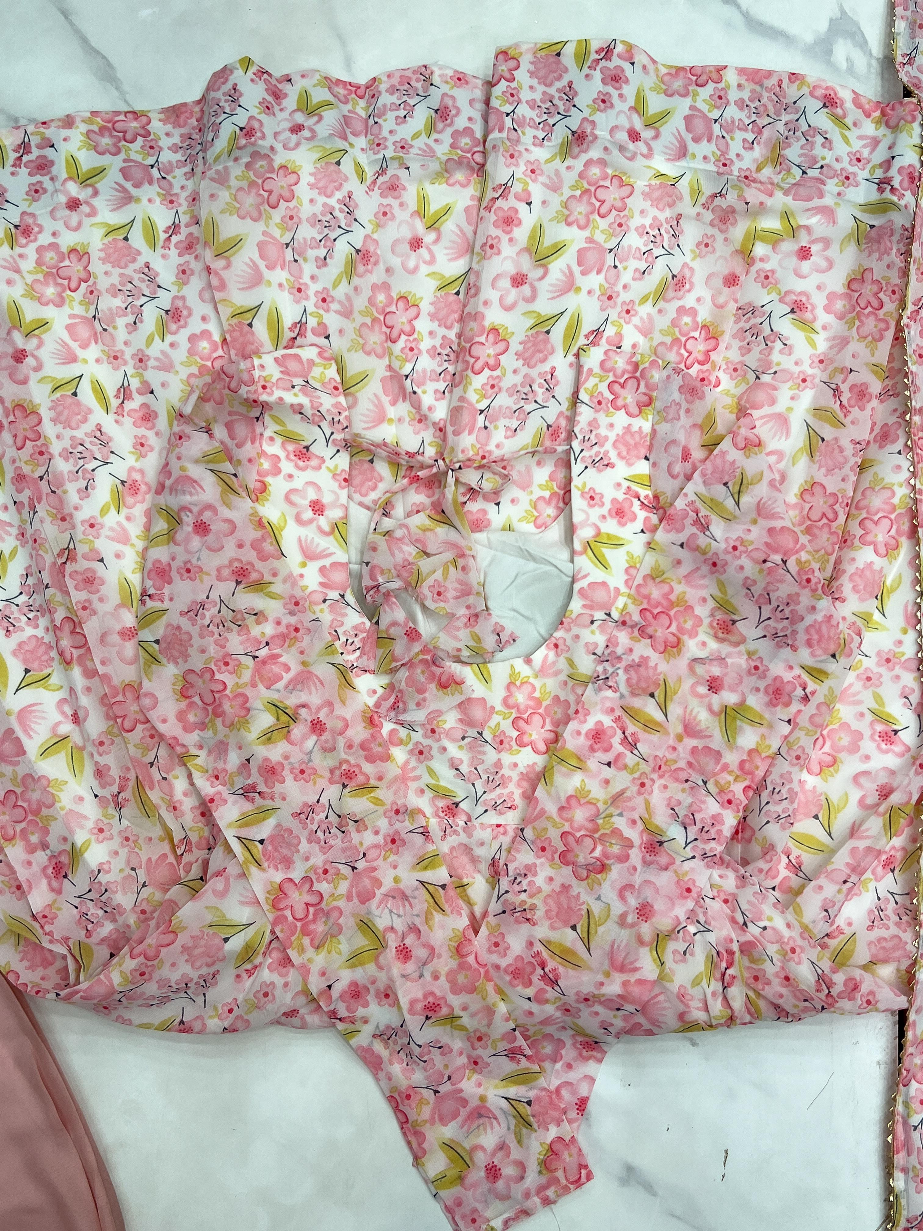 Premium Chiffon Floral Anarkali Set