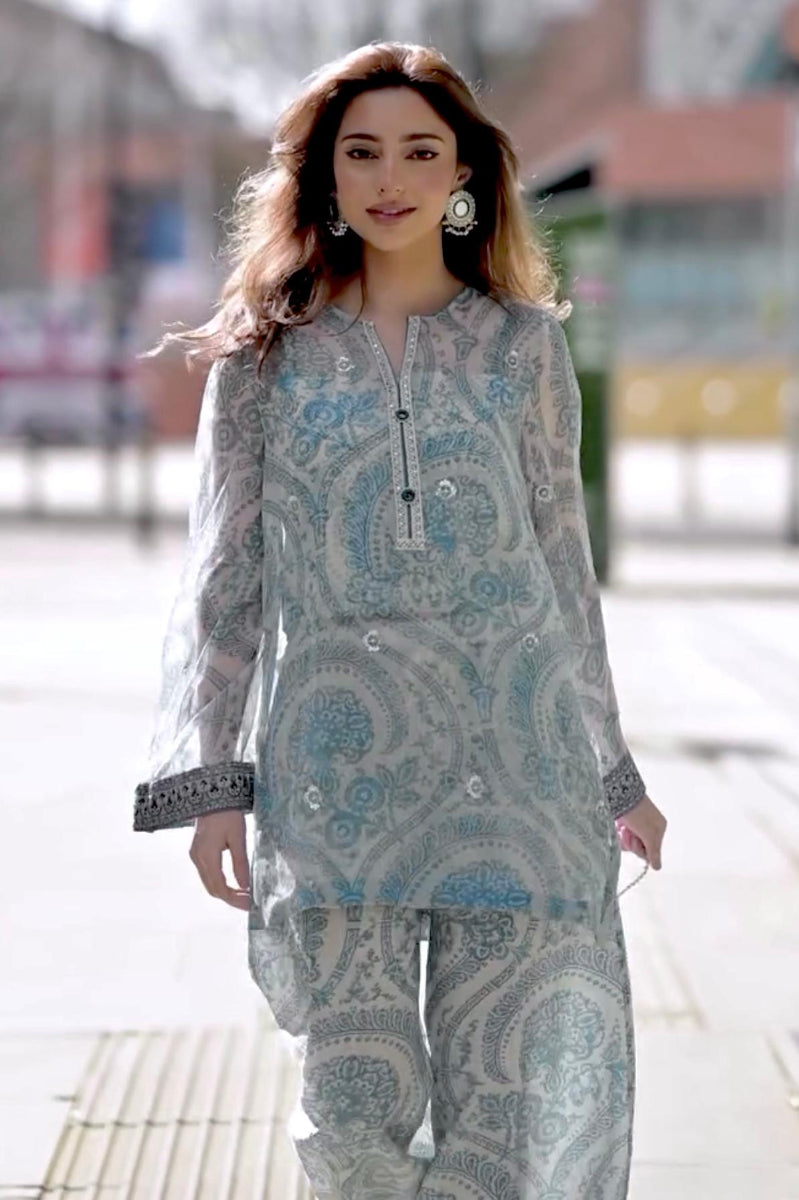 Chiffon Georgette Party Set with Farshi Palazzo