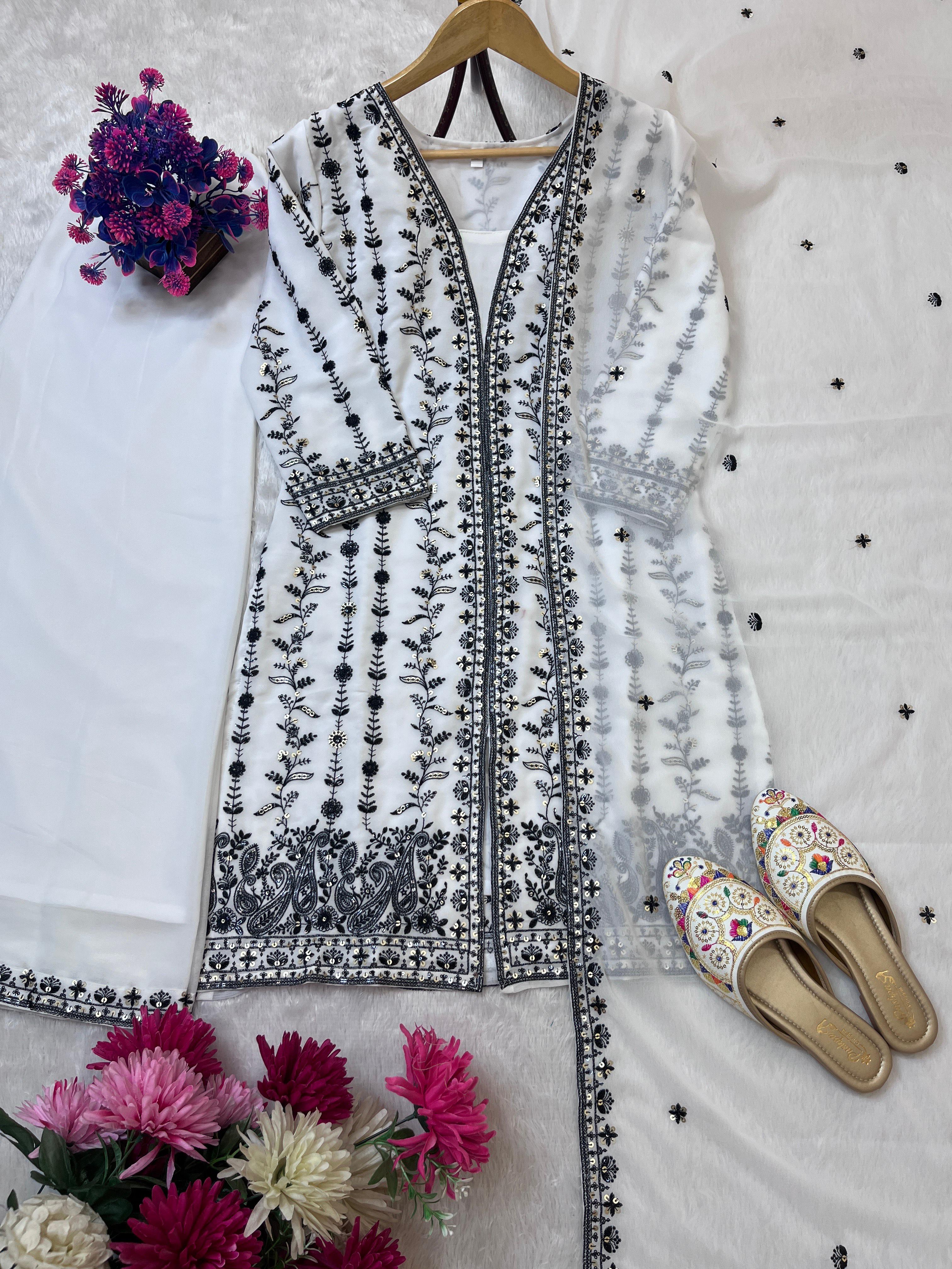 Festival Glow Georgette Ensemble