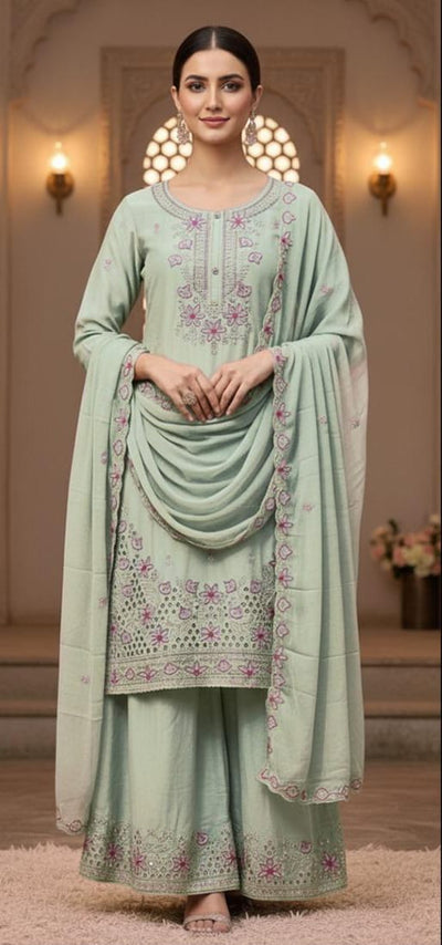 Heavy Chiffon Palazzo Suit Set