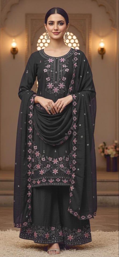 Heavy Chiffon Palazzo Suit Set