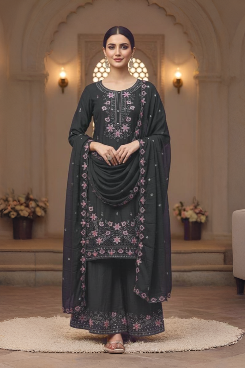 Heavy Chiffon Palazzo Suit Set