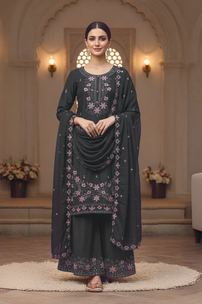 Heavy Chiffon Palazzo Suit Set