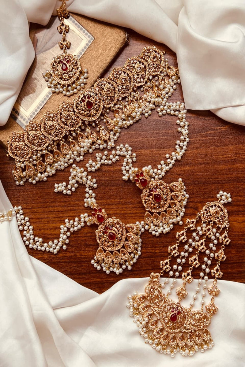 Royal Kundan Pearl Bridal Jewelry Set