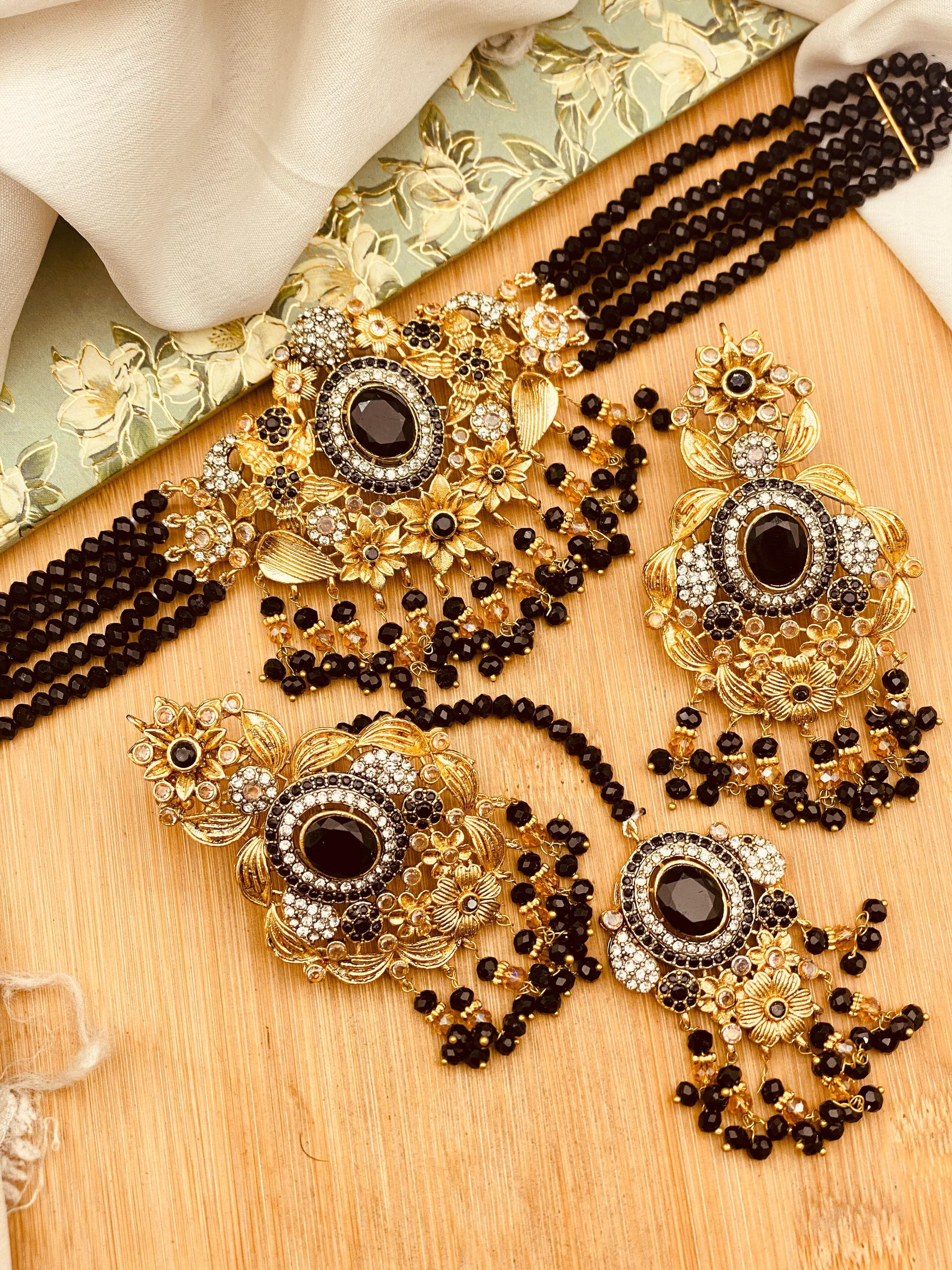 Elaborate Ruby, Emerald, and Pearl Heritage Set