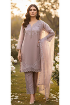Crystal Viscous Top with Dupatta Set