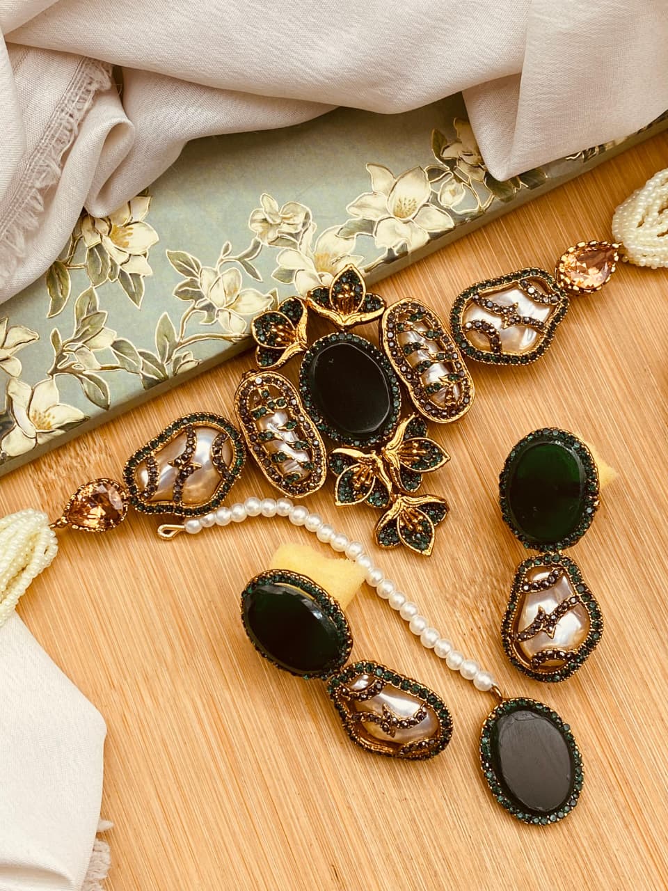 Multi-Color Kundan Style Choker & Earring Set
