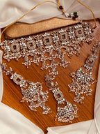 Luxury Handcrafted Bridal Choker Set with Ruby Stones & Pearl Drops