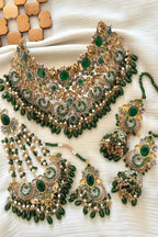 Royal Emerald & Gold Heritage Bridal Ensemble