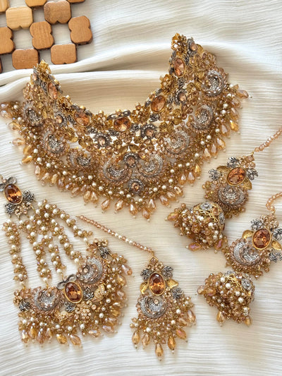 Royal Emerald & Gold Heritage Bridal Ensemble