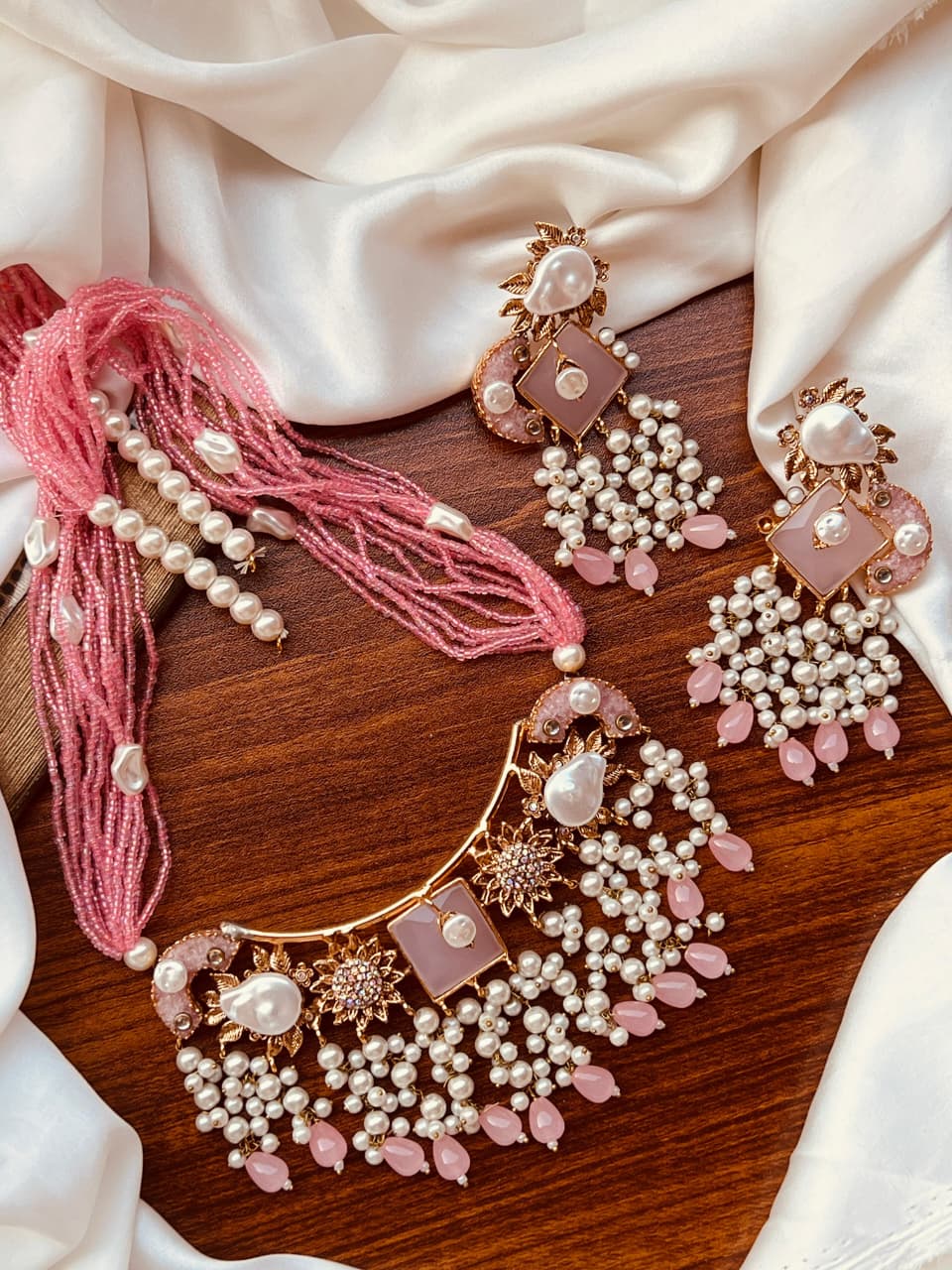 Turkish Mala Pearl Jewelry Set