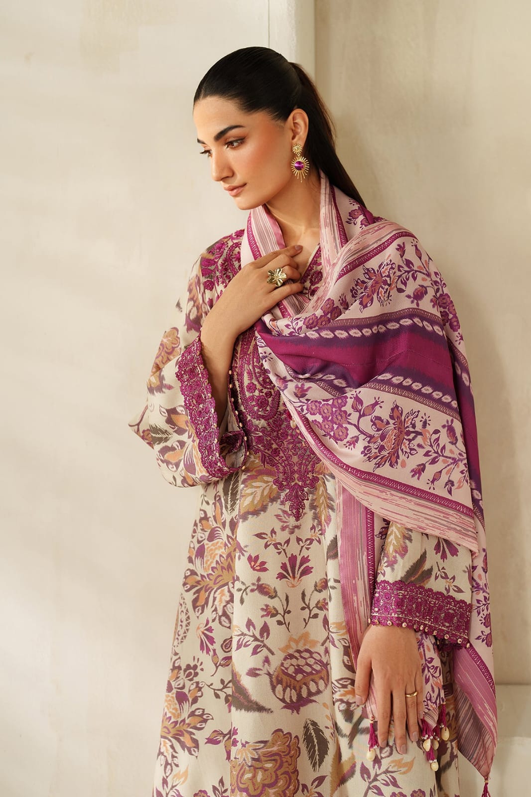 Digital Print Lawn Embroidered 3 Piece Suit RTW